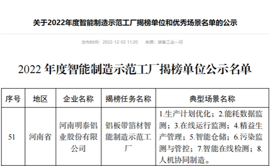 實(shí)至名歸！明泰榮膺“國字號(hào)”智能制造示范工廠